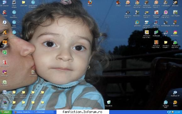 desktop and sister: